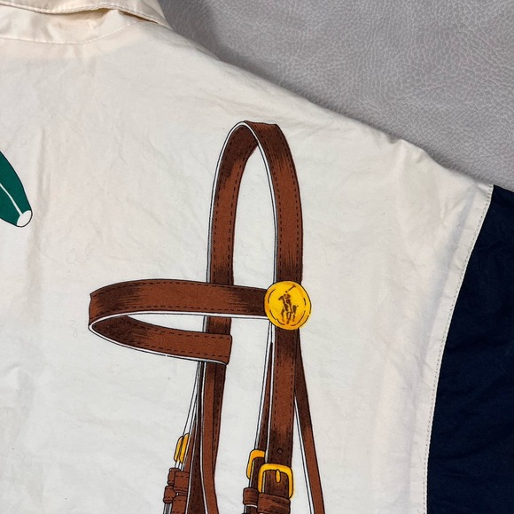 Vintage 80s 90s Polo Ralph Lauren Jacket Size Medium Equestrian Golf Jacket - Picture 5 of 10